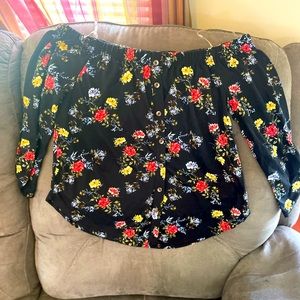 Off the Shoulder Floral Top